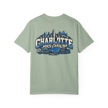 Charlotte North Carolina Unisex Comfort Color 1717 Streetwear Graphic Tee
