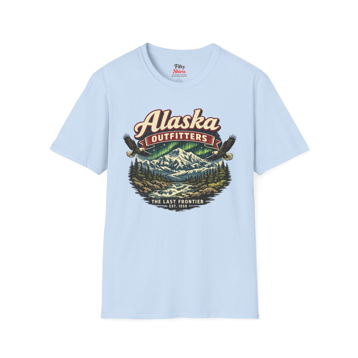 Alaska Outfitters Unisex Softstyle T Shirt State Pride Graphic Tee Collections FS03