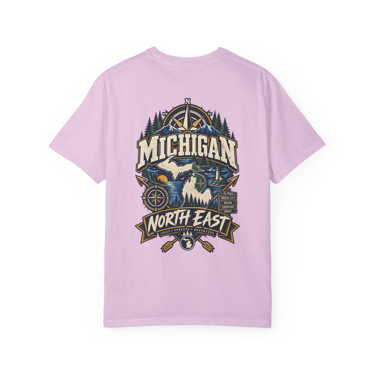 Michigan North East Unisex Comfort Color 1717 Streetwear Graphic Tee