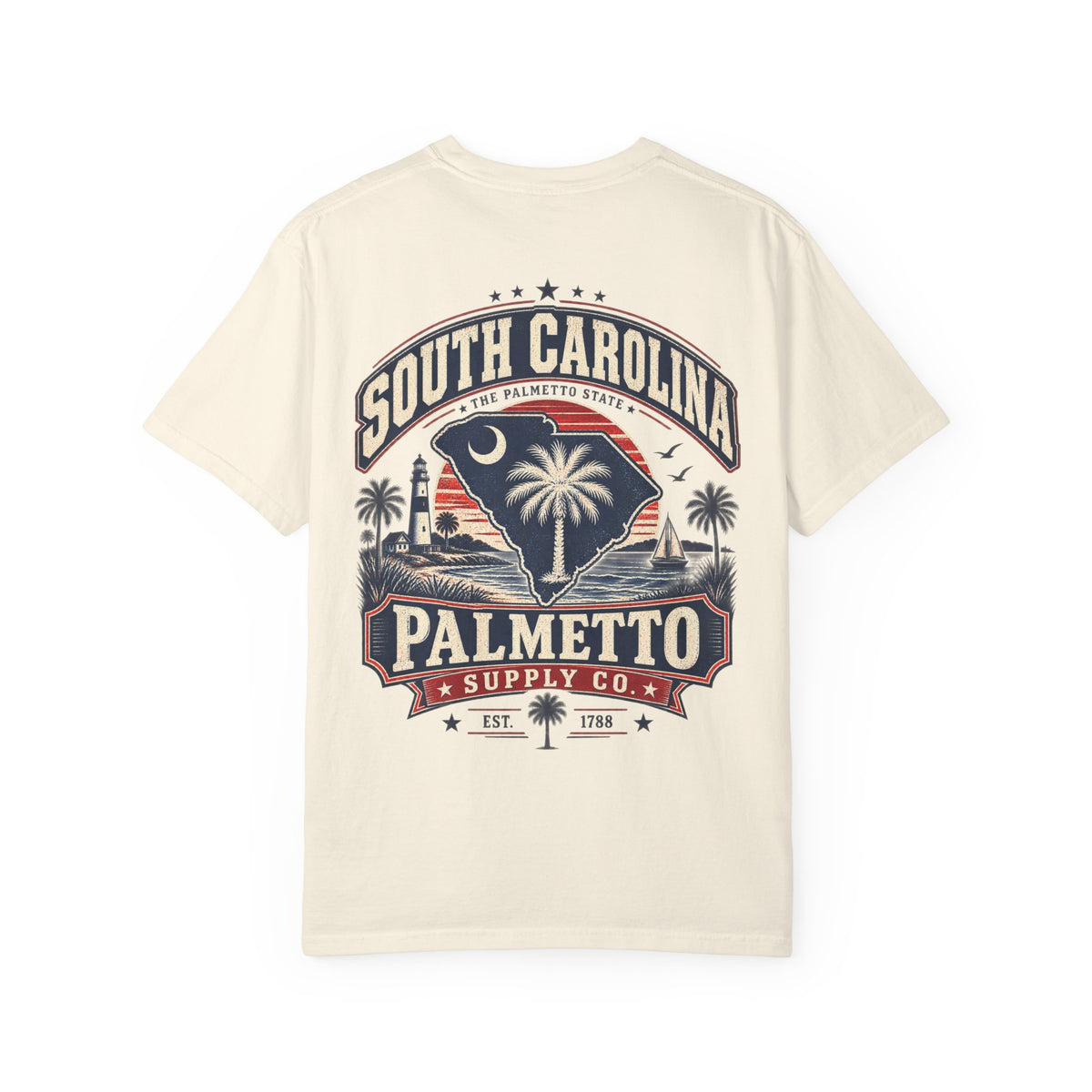 South Carolina Palmetto Supply Co Unisex Comfort Color 1717 Streetwear Graphic Tee
