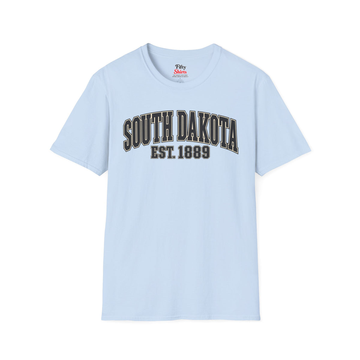 South Dakota Est. 1889 Unisex Softstyle T Shirt State Name Graphic Tee