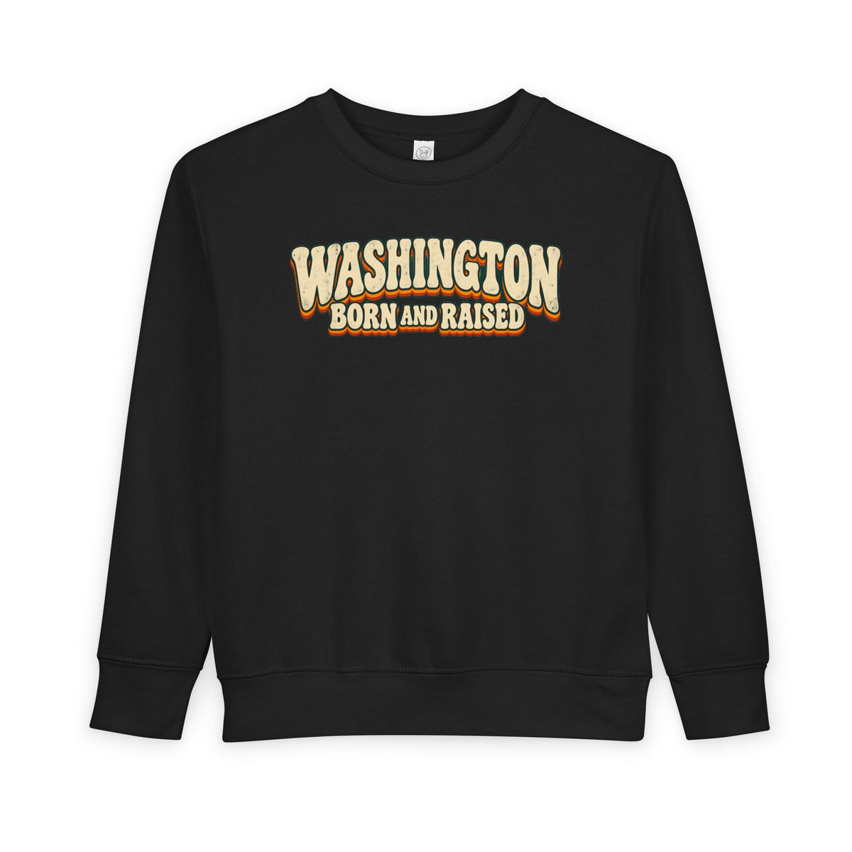 Washington Born and Raised Vintage 1970s Unisex Toddler Sweatshirt