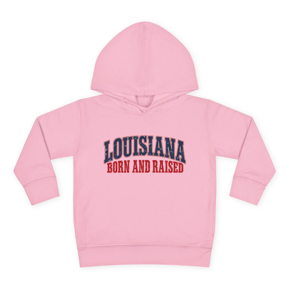 Louisiana Born and Raised Gulf South Heritage Unisex Toddler Pullover Fleece Hoodie