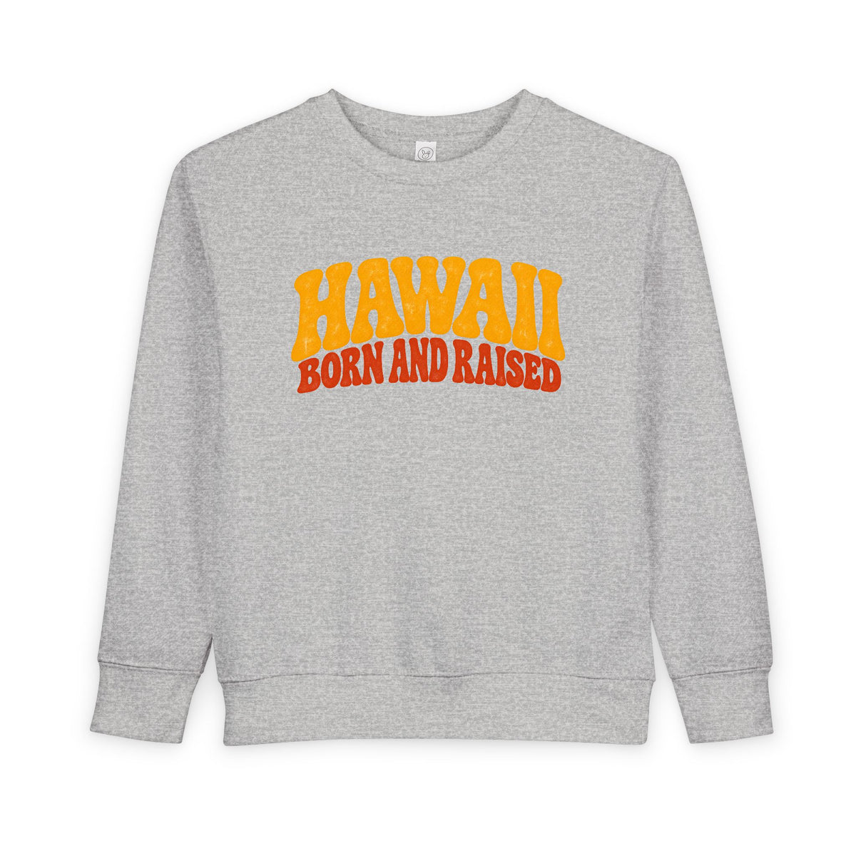 Hawaii Born and Raised Retro 1970s Unisex Toddler Sweatshirt