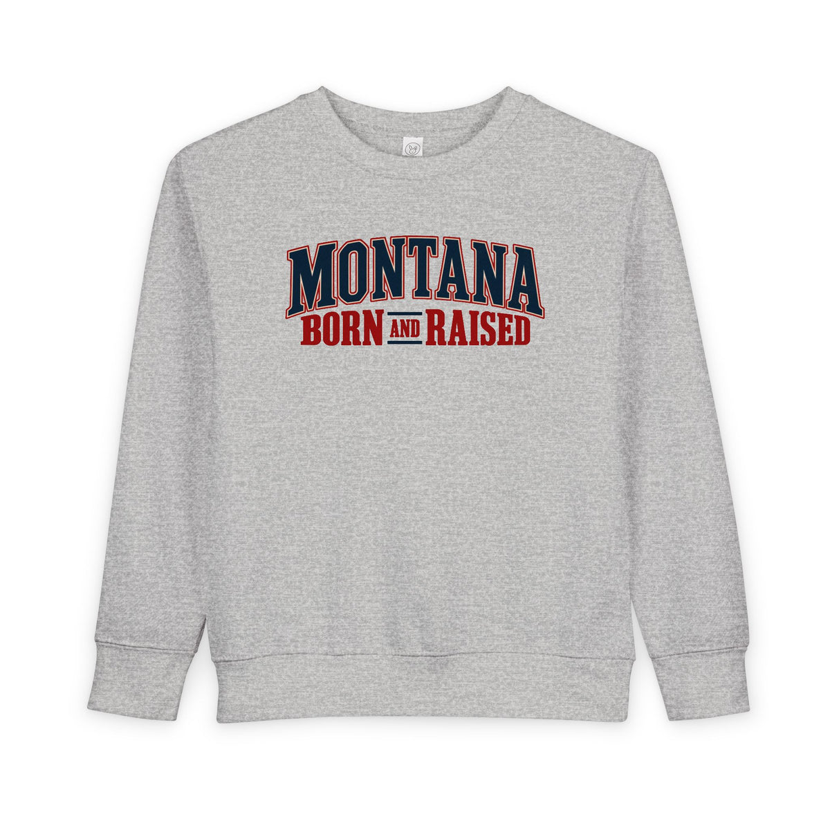 Montana Born and Raised Premium Vintage Fashion Unisex Toddler Sweatshirt Graphic