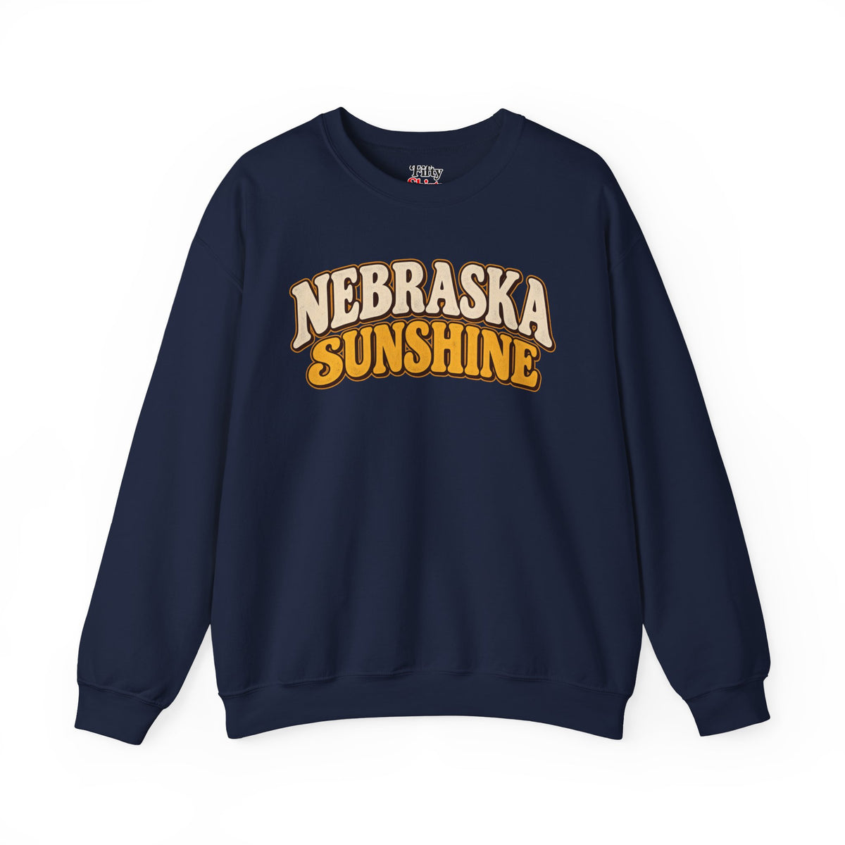 Nebraska Sunshine Unisex Crewneck Sweatshirt State Name Graphic