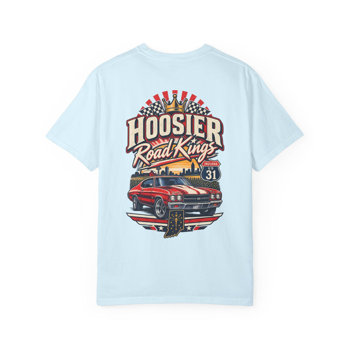 Indiana Hoosier Road Kings Unisex Comfort Color 1717 Streetwear Graphic Tee