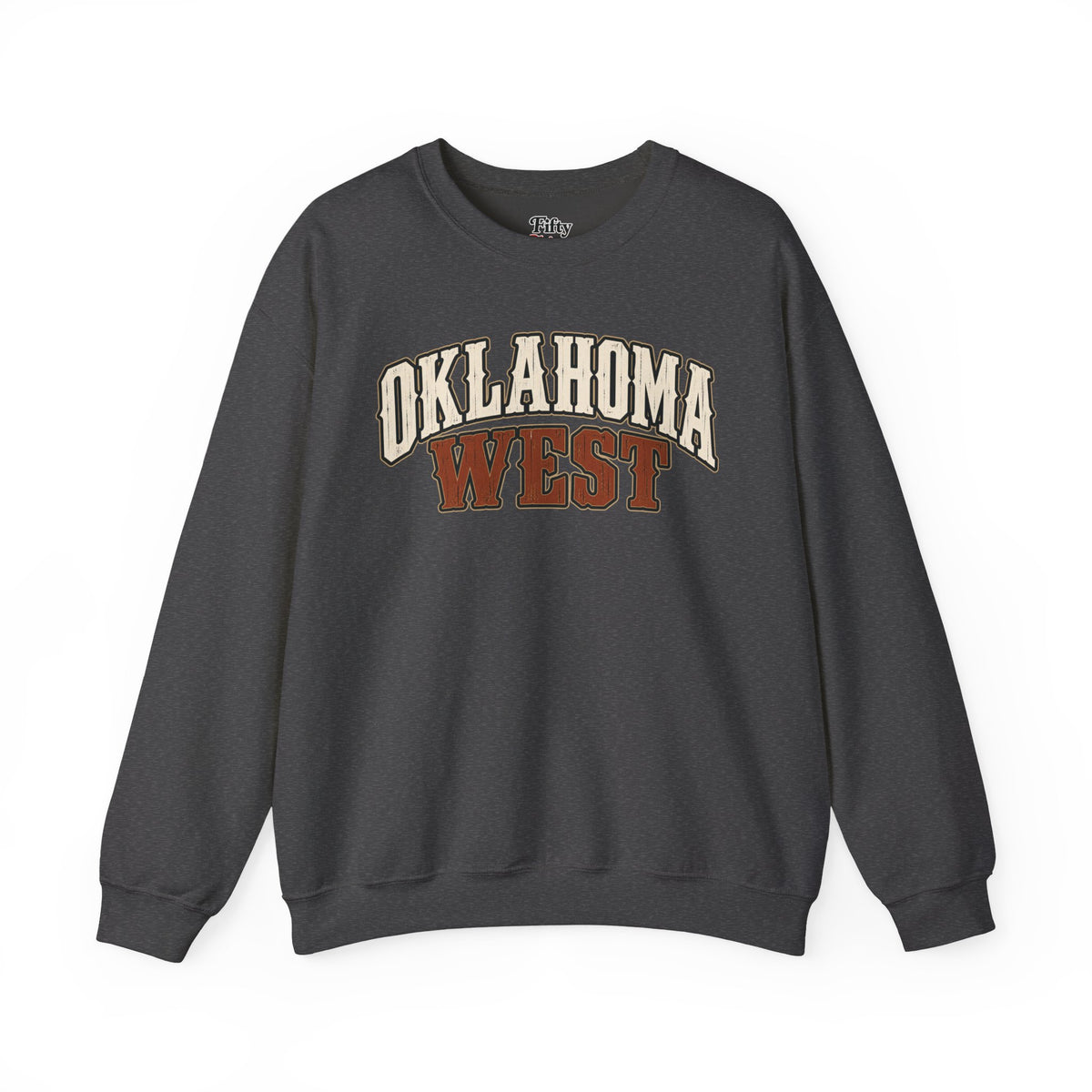 Oklahoma West Unisex Crewneck Sweatshirt State Name Graphic