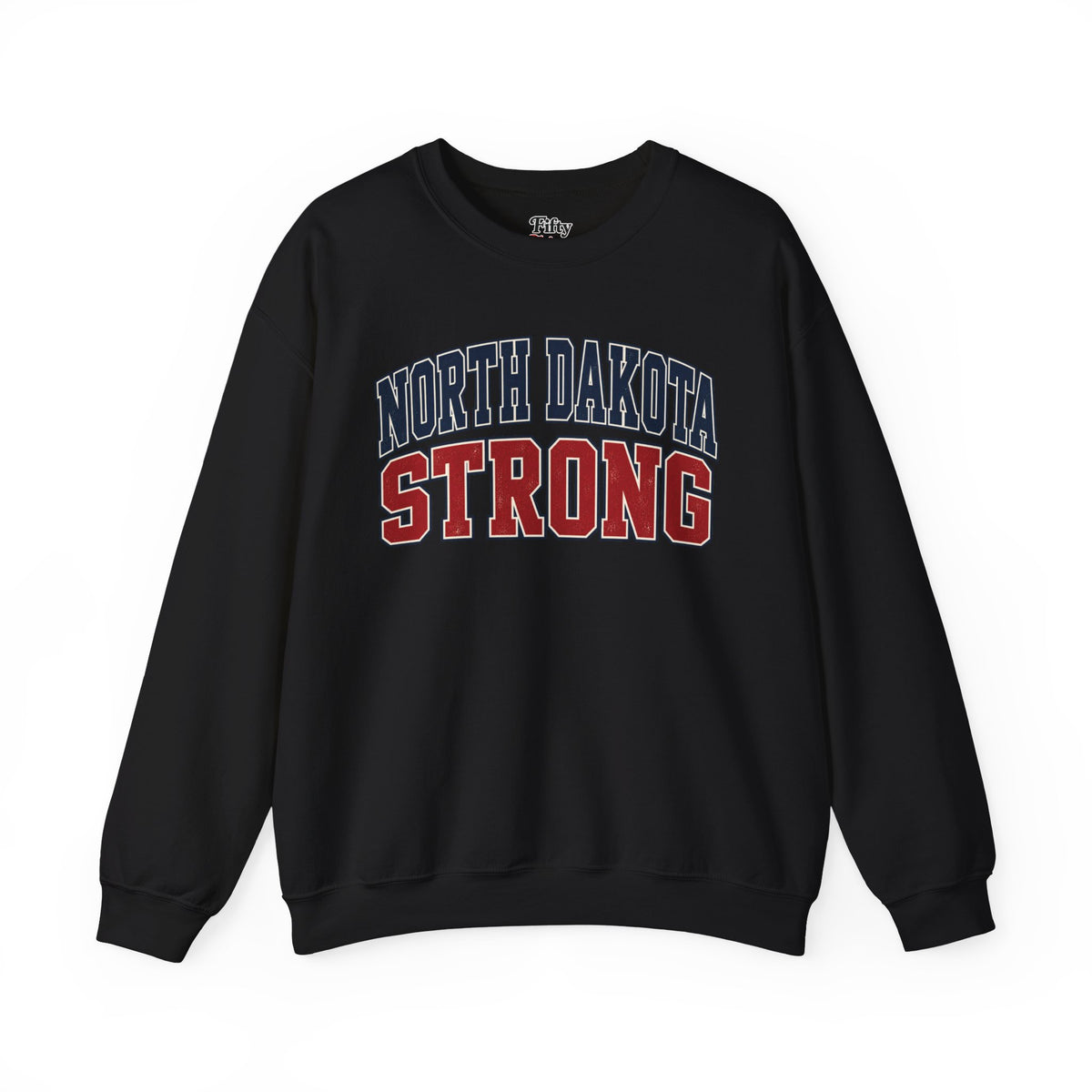 North Dakota Strong Unisex Crewneck Sweatshirt State Name Graphic