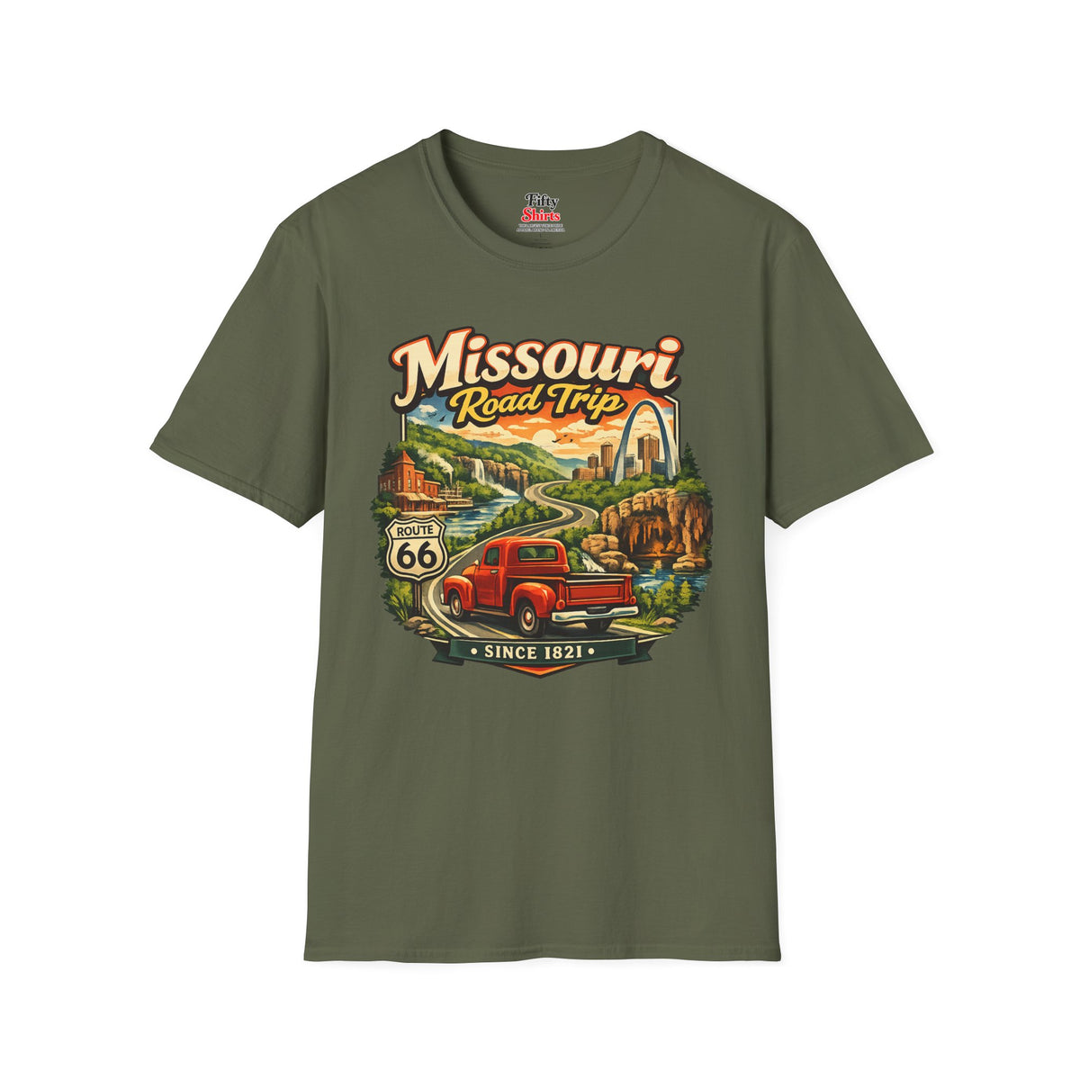 Missouri Road Trip Unisex Softstyle T Shirt State Pride Graphic Tee Collections FS03