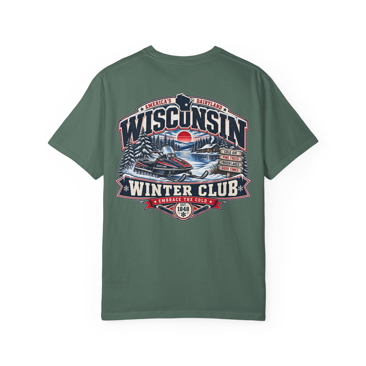 Wisconsin Winter Club Unisex Comfort Color 1717 Streetwear Graphic Tee