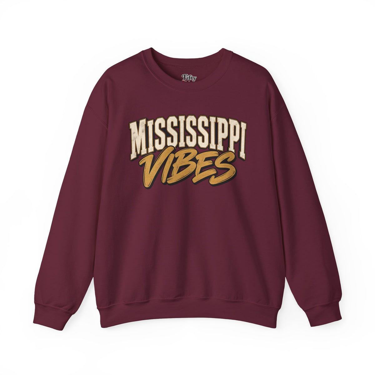 Mississippi Vibes Unisex Crewneck Sweatshirt State Name Graphic