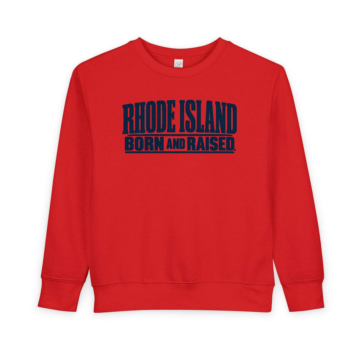 Rhode Island Born and Raised Minimal New England Heritage Unisex Toddler Sweatshirt