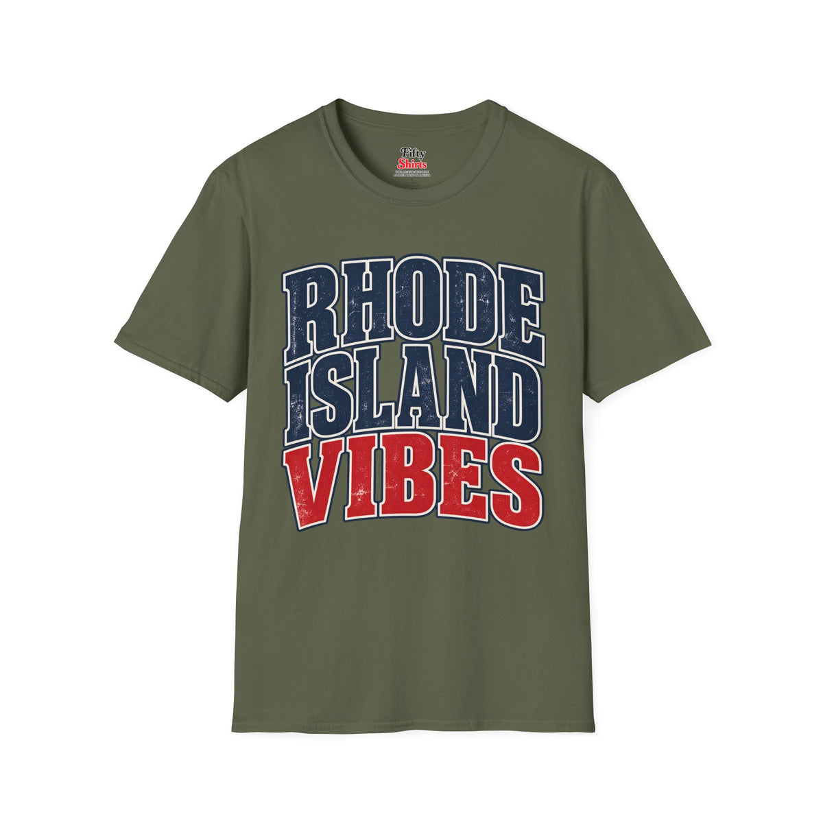 Rhode Island Vibes Unisex Softstyle T Shirt State Name Graphic Tee