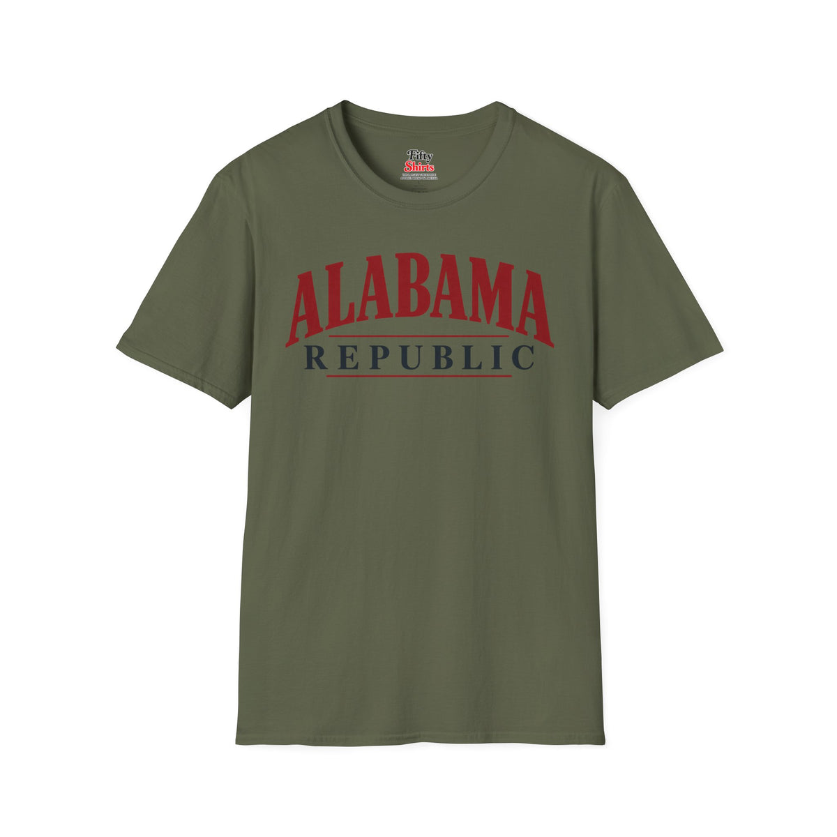 Alabama Republic Unisex Softstyle T Shirt State Name Graphic Tee