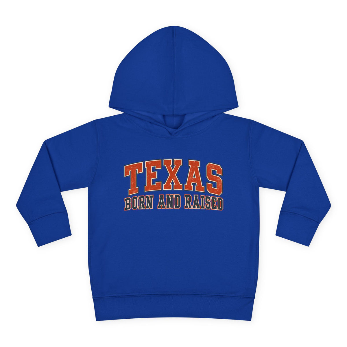 Texas Born and Raised Collegiate Unisex Toddler Pullover Fleece Hoodie
