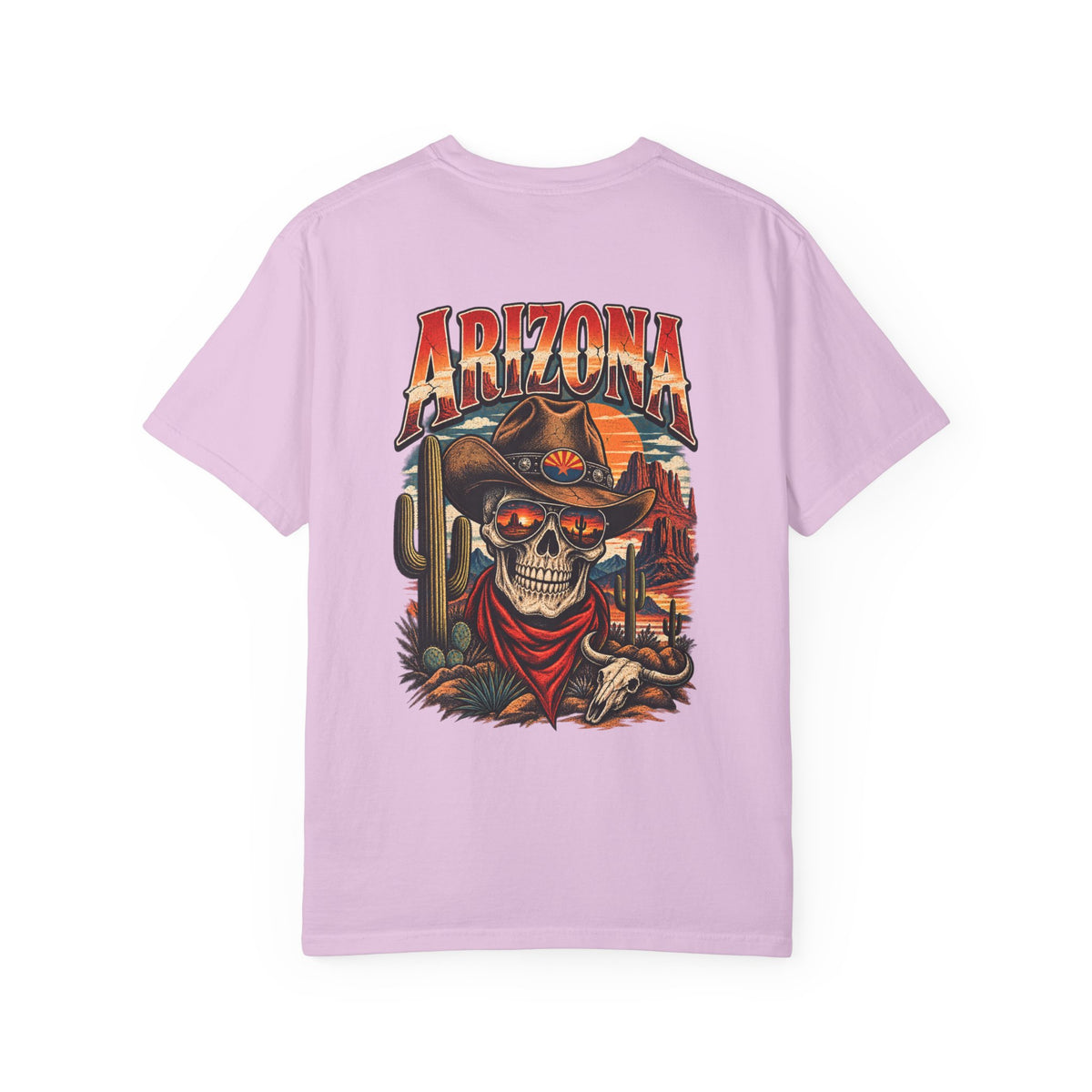 Arizona Skull Desert  Unisex Comfort Color 1717 Streetwear Graphic Tee