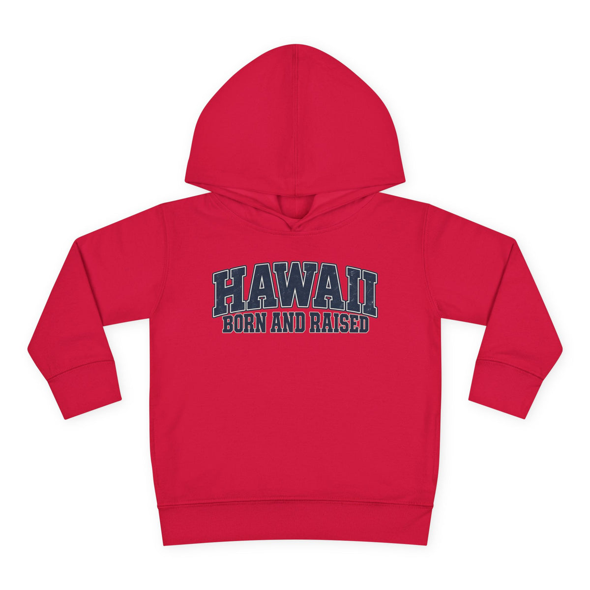 Hawaii Born and Raised Vintage Athletic Unisex Toddler Pullover Fleece Hoodie