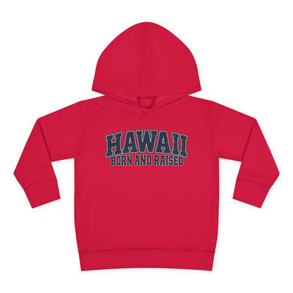 Hawaii Born and Raised Vintage Athletic Unisex Toddler Pullover Fleece Hoodie